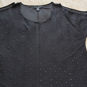 Isabella Rodriguez Black Studded Blouse